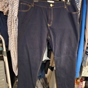 Umgee Jeggings In Darkwash with Contrast Stitching 1xl